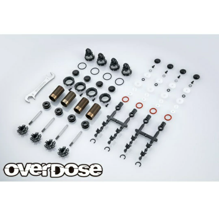 OVERDOSE HG Shock Set Spec4 Adjustable 4pcs Black OD3902 RC Drift