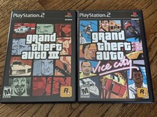 Grand Theft Auto III & Vice City PS2 Lot CIB Complete w/ Manuals Maps GTA 3
