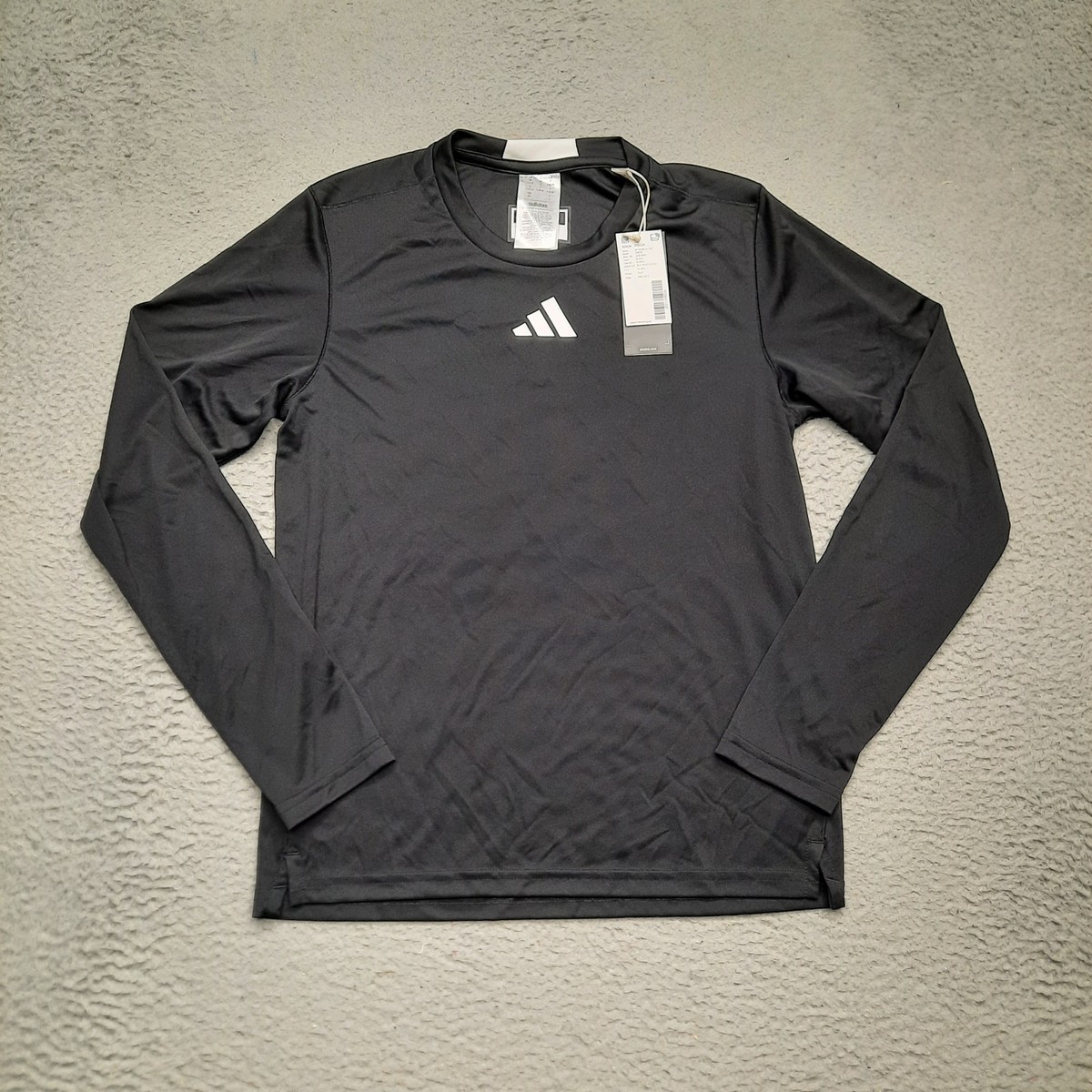 Adidas Program Long Sleeve Shirt Womens Size Small Black Training