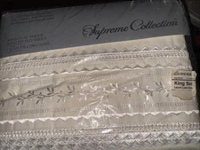 Supreme Collection JCP KING SIZE  Laurel Lace Set  50/50 New