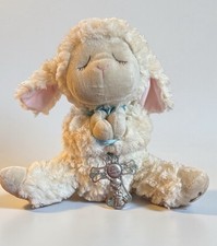GANZ NWT SERENITY LAMB With Crib Cross Plush Toy Cream Soft 