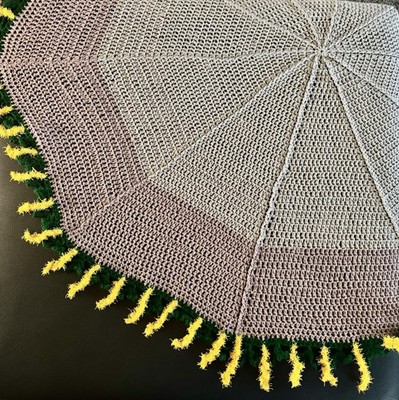 Handmade Crochet Striped Blanket Throw Cozy Warm Boho Decor Cottagecore Y2K