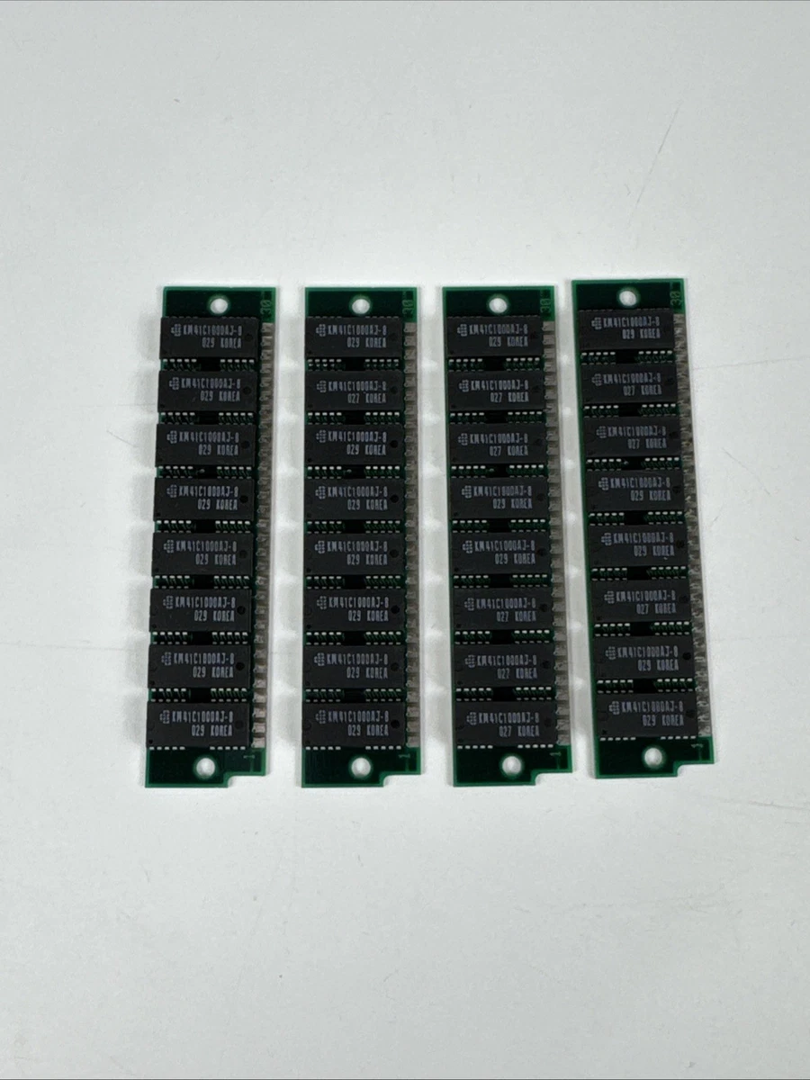 メモリー 4Ｇ 30枚セット ⑭ 30ピン SIMM 1MB x8枚（80ns) 30pin SIMM 1MB 80ns 2枚セット 中古・完