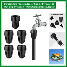 Standard Faucet Adapter 6pc, 3/4 "Faucet to 1/2" Drip Irrigation Fitting Gard...