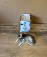 Castagna Vintage Italian St Bernard 1988 Reconstituted Alabaster Dog Figure