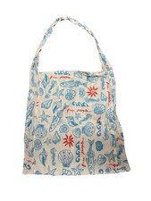 Free People Beach Bag Seashells Movement Linen Boho Coastal Reusable