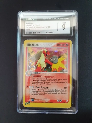 Blaziken 3/109 Ruby and Sapphire Holo CGC 9