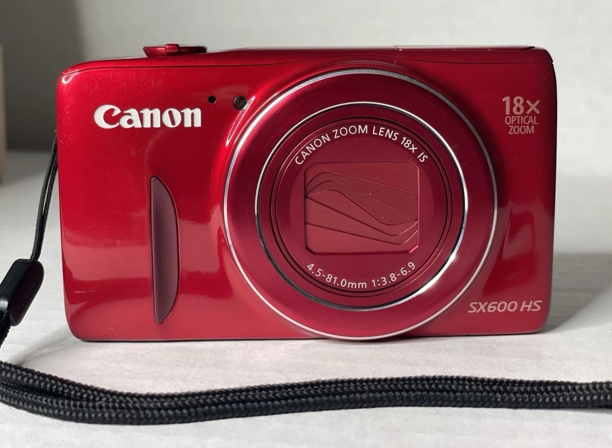 Canon PowerShot SX600 HS 16MP Digital Camera w/18x Zoom Red