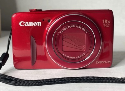 Canon PowerShot SX600 HS 16MP Digital Camera w/18x Zoom Red