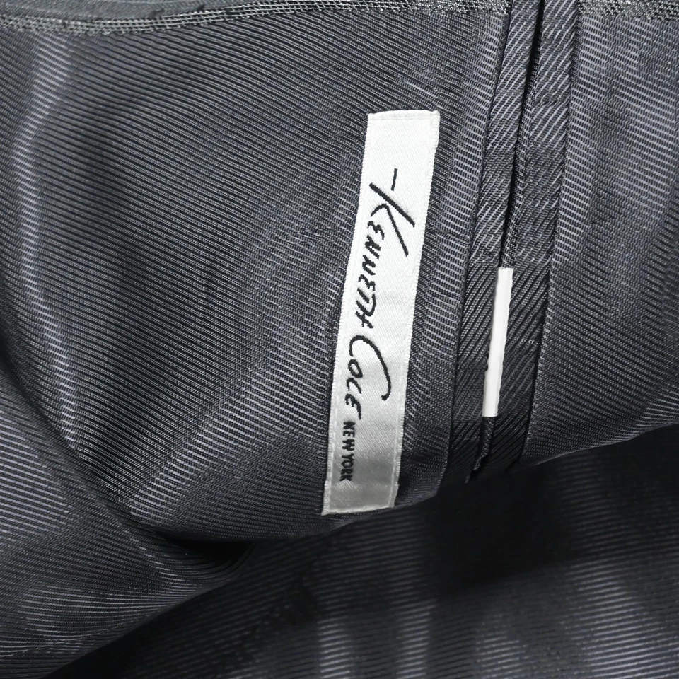 Kenneth Cole 38S 32x30 Gris Rayas 100% Lana Hombre Chaqueta Pantalones Traje Foto 4 de 4