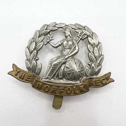 Genuine WW1 The Norfolk Regiment Cap Badge