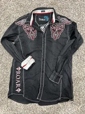 Men’s Roar button down long sleeve shirt (1786)