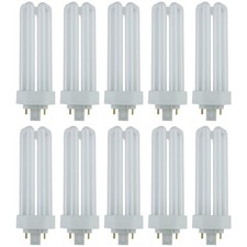 Sunlite CFL PLT 32W 4-Pin GX24q3 Triple Tube Light Bulb 2400lm 4100K 10-Pack 