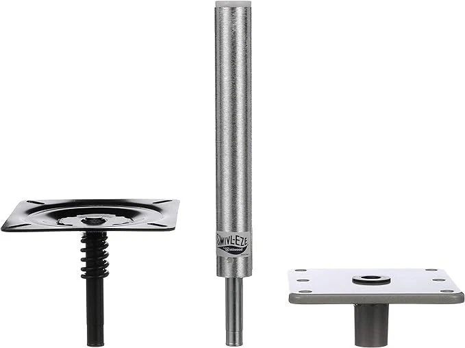 Attwood 97749-7 Swivl-Eze Lock’N-Pin ¾-Inch Pedestal Package, Brushed Aluminum F - Image 2 of 3