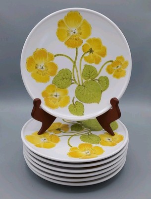 NORITAKE PROGRESSION CHINA FLOWER TIME SALAD PLATES 9072 8 1/4'' SET OF 7 Japan