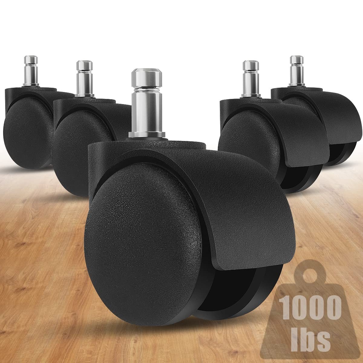 Wheels Set Of 5 Heavy Duty 1000 Lbs For Hardwood & Carpet