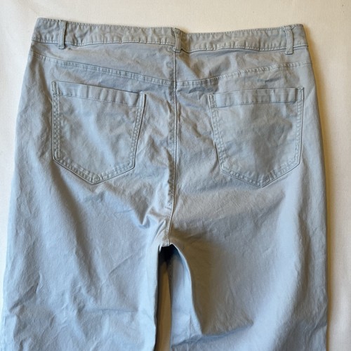 Pantalone chino crop gamba larga Old Navy 16 blu vita alta leggero donna - Foto 8 di 8