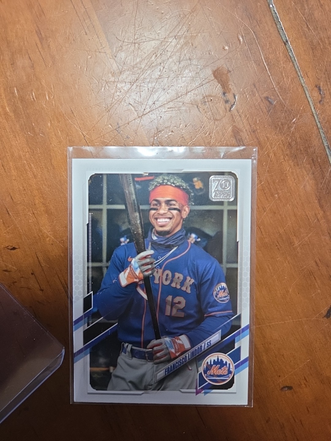 Francisco Lindor 2021 Topps #489 Image Variation Super Short Print SSP Mets