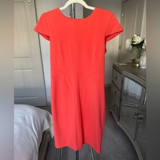Vince Camuto Vibrant Coral Midi Dress Size 6