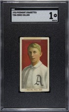 1910 T206 EDDIE COLLINS SGC 1 PR HOF Piedmont 350 Cert #0256735