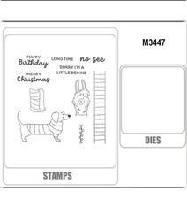 LONG TIME NO SEE Stamp and Metal Cutting Dies for DIY Handmade Cards Scrapbook