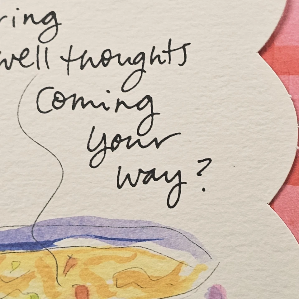 Leanin Tree Get Well Greeting Card Coffee Cup Tea Pink Red Art From The Heart - Image 2 of 4