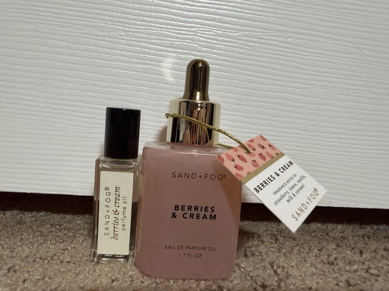 Sand And Fog Berries And Cream Body Oil Dropper And Travel Size Roller Ball
