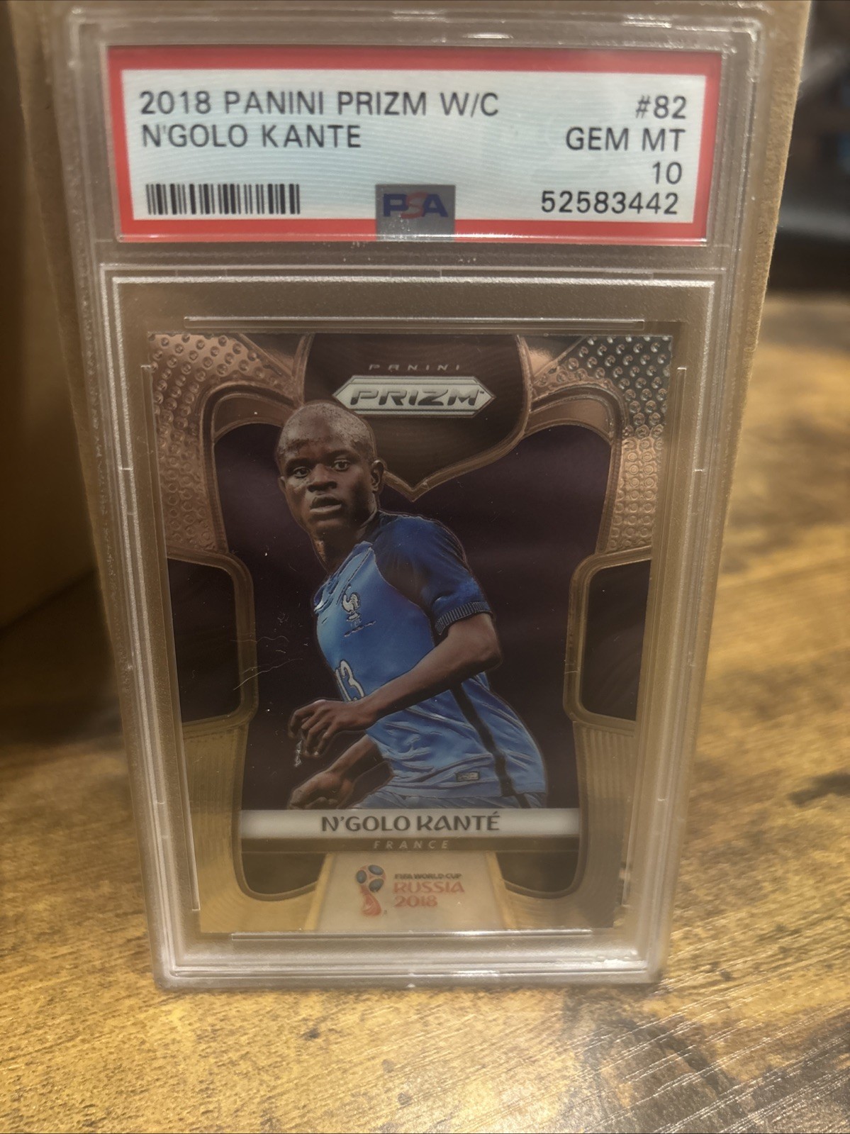 Graded 2018 Panini Prizm N’Golo Kante PSA 10