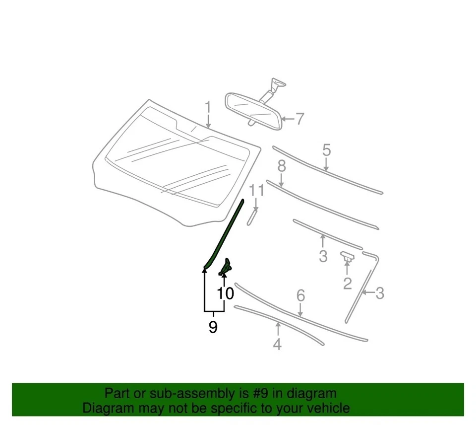 Moldura lateral genuina Honda 73162-SZA-A01ZA OEM envío gratuito  Foto 3 de 4
