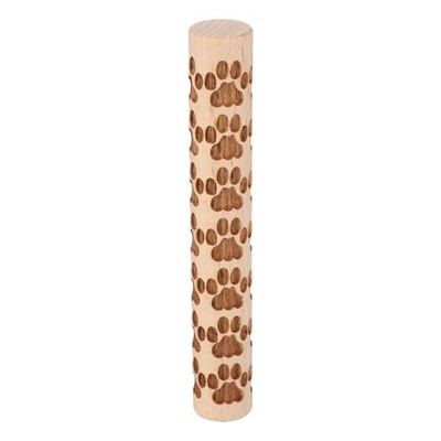 1 Stück Holz Roller 10cm Paw Print Muster Rollen Holz Keramik Werkzeuge