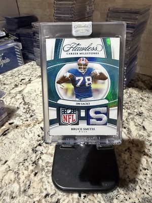 2025 Flawless Bruce Smith Career Milestones PLATINUM NFL SHIELD #1/1 Bills  