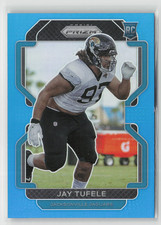 2021 Panini Prizm #440 Jay Tufele Aqua Blue Prizm  RC