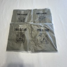 True Classic Men’s 4 Pack Of Shirts Military Green XL  Crew Neck Short Sleeve