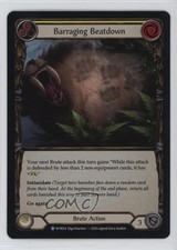 2020 Flesh and Blood - Welcome to Rathe Foil Barraging Beatdown (Yellow) #WTR018