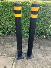 X 2 security bollard heavy duty, galvanised primed  and painted