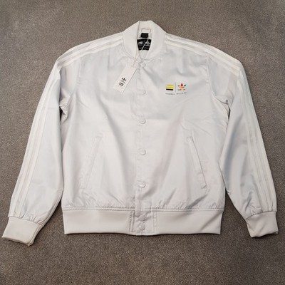 Adidas Mens Jacket Large White Pharrell Williams Bomber Originals SST Trefoil