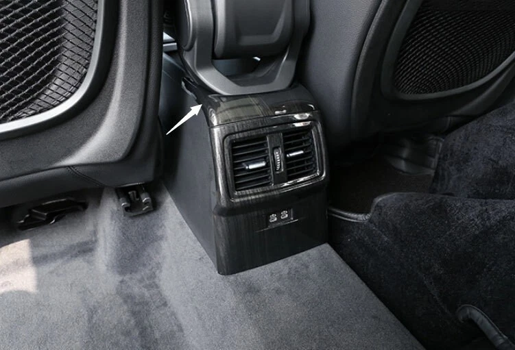 Черная деревянная зернистая центральная консоль подлокотник коробка U рама для BMW X1 F48 2016-2020 - Изображение 4 из 4