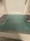 Murano Turquoise Glazier Glass Metal Sea Shell Handles Plate Platter Dish 18" — photo 8