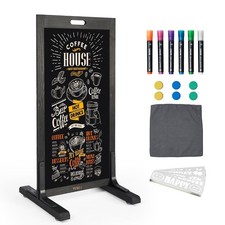 Magnetic Chalkboard Easel Sign Sidewalk - 40 x T Board-Black, T Board-black
