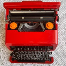 Olivetti Valentine Typewriter Red Vintage Portable Japan Made WORKS! Tested thumbnail