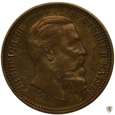 DEUTSCHES REICH Medaille 1888 "Lerne leiden ohne zu klagen" | Friedrich III. vor