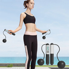 Fitness Jump Rope   Soft-Grip Handles, Lightweight BLACK