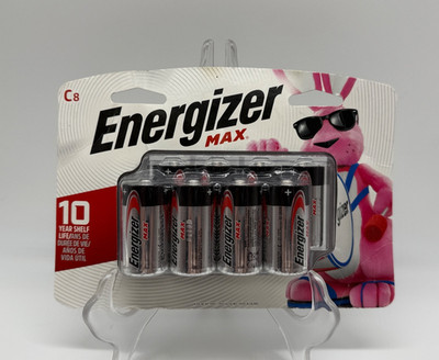 Energizer MAX C Batteries 8 Pack Premium Alkaline C Cell Exp 12/2033