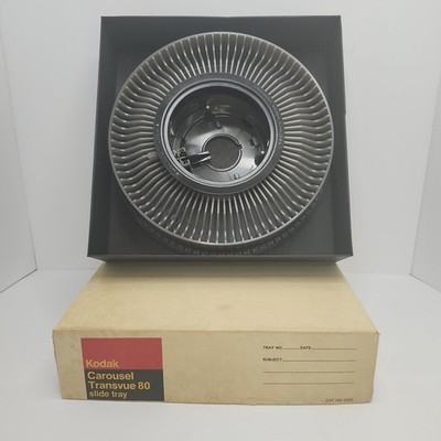 Vintage Kodak Carousel Transvue 80 Slide Tray With Original Box 