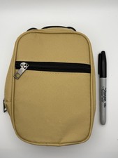 Mini Backpack Purse Tan Adjustable Straps 7.5  X 5  Card Slots Poly Interior
