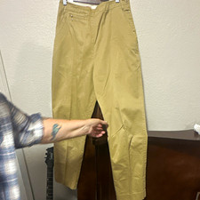 Ranger Boys Beige Chino Pants 100 Cotton Solid Pocket Button Closure Size 12