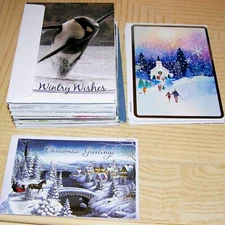 Christmas Holiday Cards w/Envelopes 48 Wholesale Lot Excellent Condition NEW