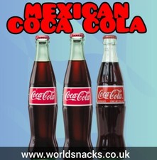 Mexican Coca Cola X3 355ml Glass Bottles CANE SUGAR Imported 