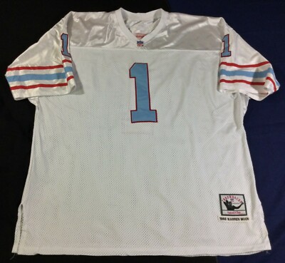 USA製 mitchell&ness オイラーズ ムーン ユニフォーム Mitchell & Ness Men's Warren Moon Houston Oilers Replica Throwback