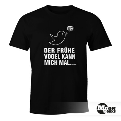 Men's T-Shirt with slogan - The early bird can take me - Fun Shirt Moonworks  